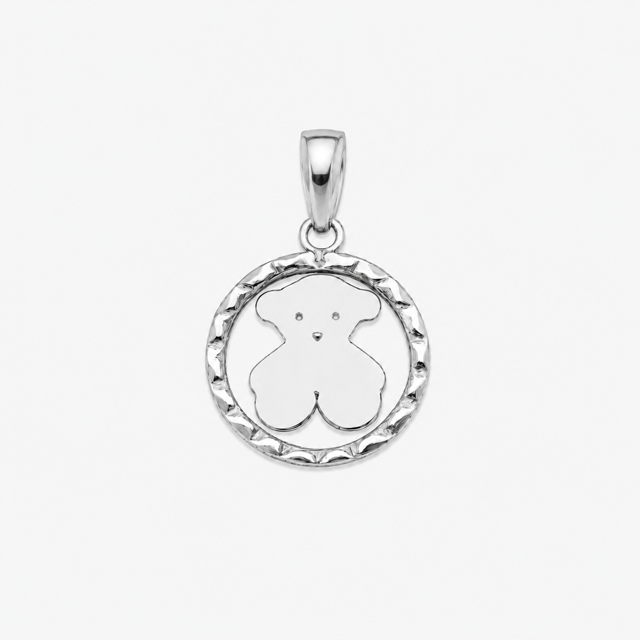 Dije Oso Plateado Circle