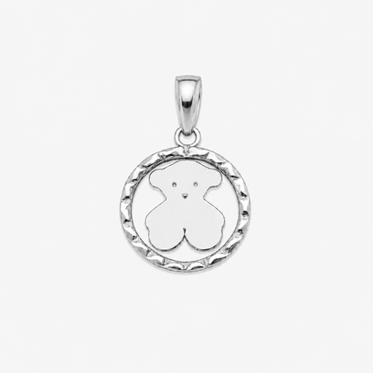 Dije Oso Plateado Circle