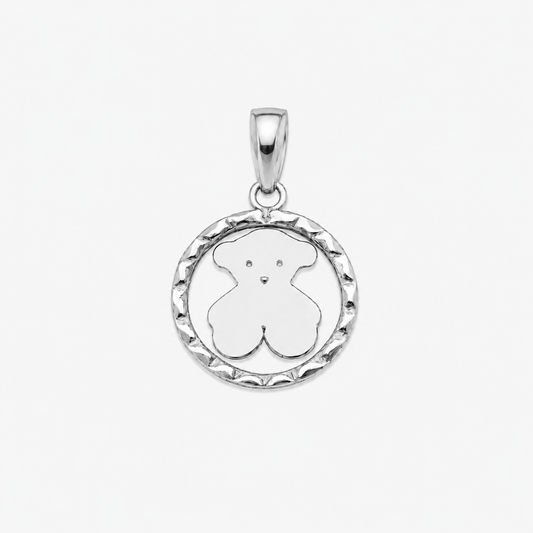 Dije Oso Plateado Circle